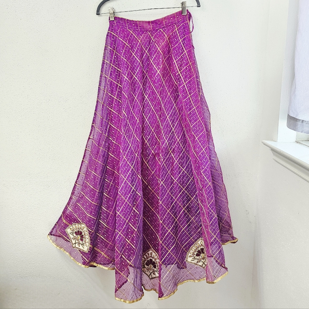 Lehenga Skirt With Embroidery 26" Waist